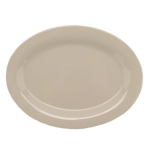 G.E.T - Diamond Ivory 11.25" x 8.5" Oval Platter (12 Per Case) - OP-320-IV