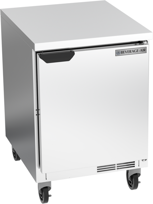 Beverage-Air - 24" Mobile Worktop Refrigerator w/ 1 Solid Swing Door - WTR24AHC-FLT