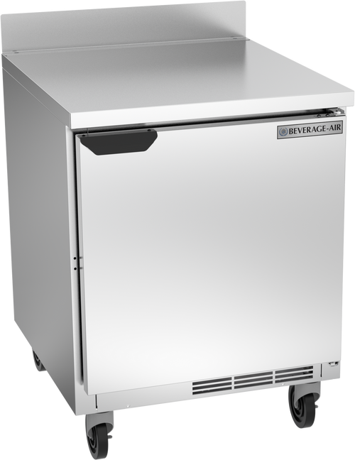 Beverage-Air - 27" Mobile Worktop Refrigerator w/ 1 Solid Swing Door - WTR27AHC