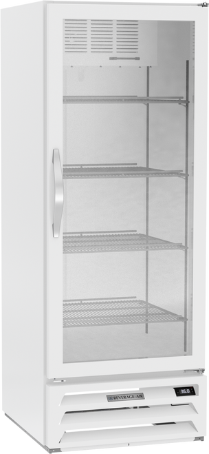Beverage-Air - 24" MarketMax White Merchandiser Refrigerator w/ 1 Swing Glass Door - MMR12HC-1-W
