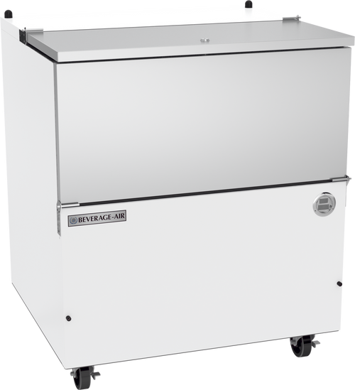 Beverage-Air - 34" Cold Wall Single Access Milk Cooler w/ Stainless Interior - SM34HC-W-02