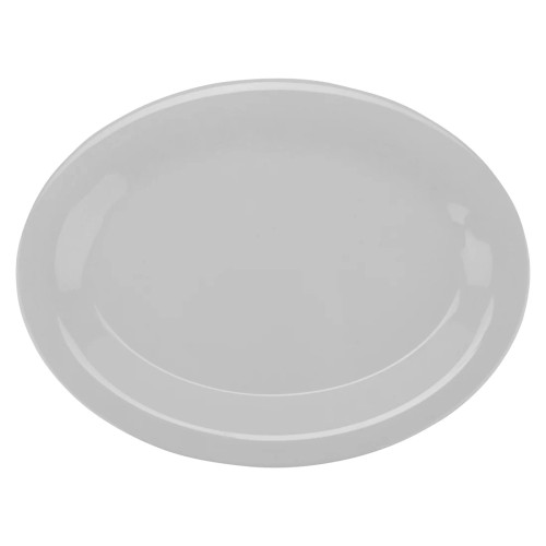 G.E.T - Diamond White 12" x 9" Oval Platter (12 Per Case) - OP-120-DW