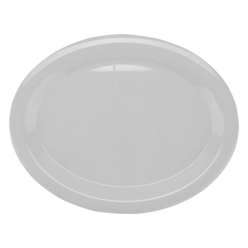 G.E.T - Diamond White 13.5" x 10.25" Oval Platter (12 Per Case) - OP-135-DW