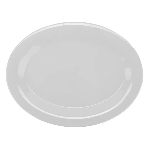 G.E.T - Diamond White 9.75" x 7.25" Oval Platter (24 Per Case) - OP-950-DW