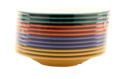 G.E.T - Diamond Mardi Gras 13 oz Mixed Colors Rim Bowl (24 Per Case) - B-139-MIX