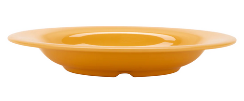 G.E.T - Diamond Mardi Gras 13 oz Tropical Yellow Rim Bowl (24 Per Case) - B-139-TY