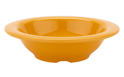 G.E.T - Diamond Mardi Gras 4.5 oz Tropical Yellow Rim Bowl (48 Per Case) - B-454-TY