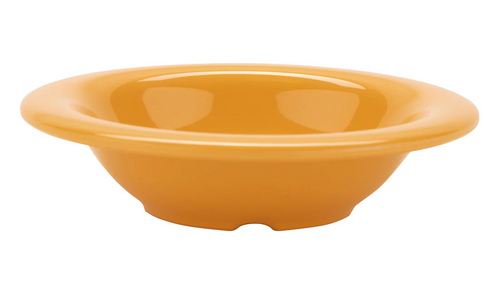 G.E.T - Diamond Mardi Gras 8 oz Tropical Yellow Rim Bowl (48 Per Case) - B-86-TY