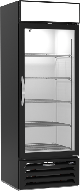 Beverage-Air - 27" MarketMax Black Merchandiser Refrigerator w/ 1 Swing Glass Door - MMR23HC-1-B