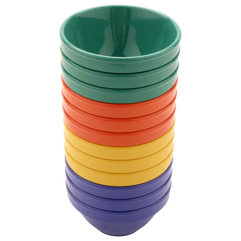 G.E.T - Diamond Mardi Gras 8 oz Mixed Colors Bowl (48 Per Case) - BC-170-MIX