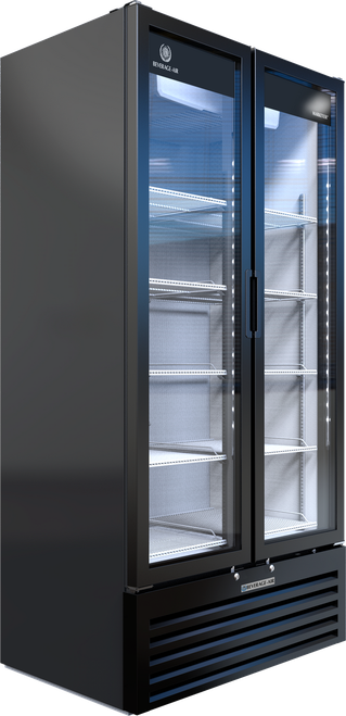 Beverage-Air - 40" Marketeer Black Merchandiser w/ 2 Swing Glass Doors - MT34-1B