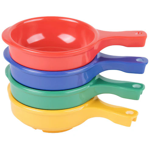 G.E.T - Diamond Mardi Gras 12 oz Mixed Colors Bowl W/ Handle (24 Per Case) - HSB-112-MIX
