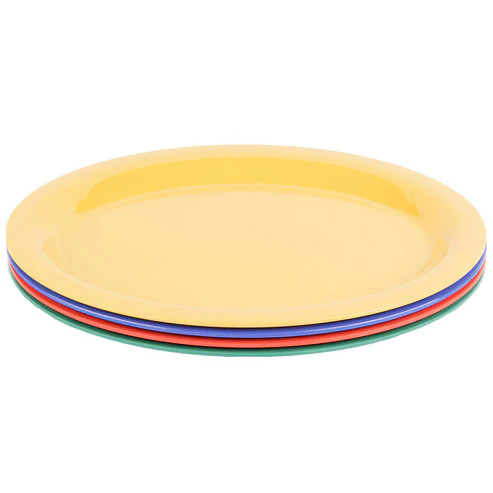 G.E.T - Diamond Mardi Gras 13.5" x 10.25" Mixed Colors Oval Platter (12 Per Case) - OP-135-MIX