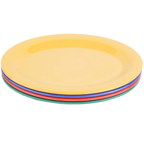 G.E.T - Diamond Mardi Gras 9.75" x 7.25" Mixed Colors Oval Platter (24 Per Case) - OP-950-MIX