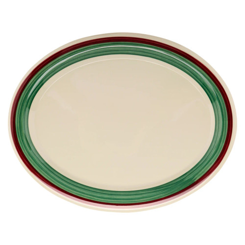 G.E.T - Diamond Portofino 9.75" x 7.25" Oval Platter (24 Per Case) - OP-950-PO