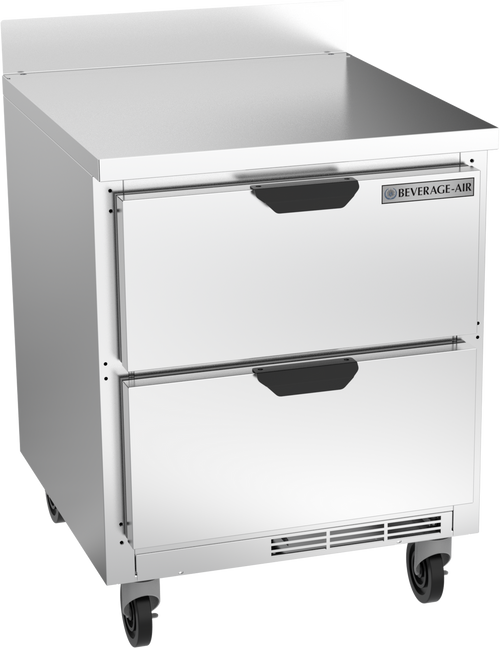Beverage-Air - 27" Mobile Worktop Refrigerator w/ 2 Drawers - WTRD27AHC-2