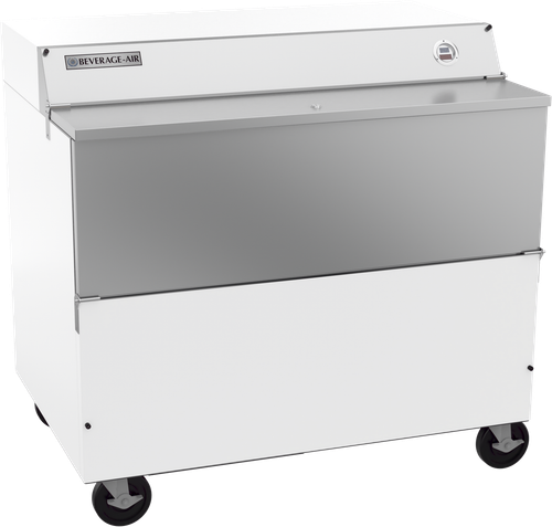 Beverage-Air - 49" Forced Air Single Access Milk Cooler w/ Stainless Interior - SMF49HC-1-W-02