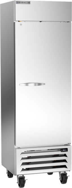 Beverage-Air - 27" Horizon Stainless Steel Reach-In Shallow Depth Refrigerator w/ 1 Solid Swing Door - HBR19HC-1