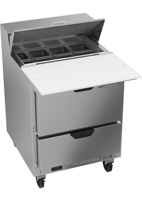 Beverage-Air - 27" Sandwich Prep Table w/ 2 Drawers & 17" Cutting Board - SPED27HC-C