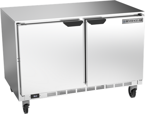 Beverage-Air - 48" Mobile Undercounter Freezer w/ 2 Solid Swing Doors - UCF48AHC