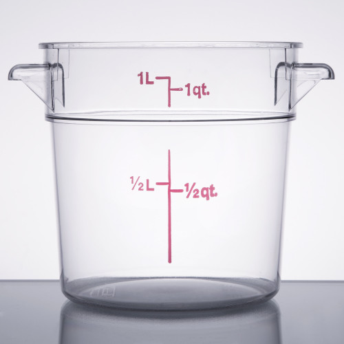 Cambro - 18QT Clear CamWear Round Container - RFSCW18135
