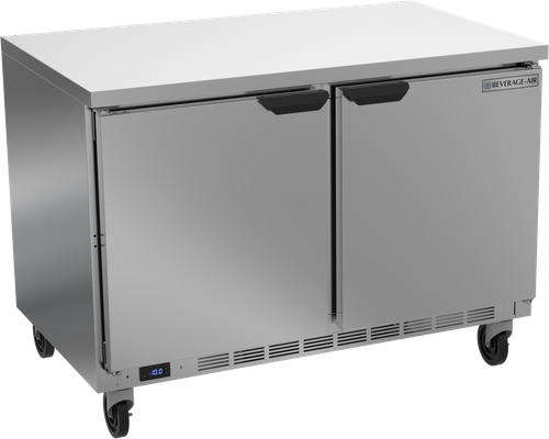 Beverage-Air - 48" Mobile Worktop Freezer w/ 2 Solid Swing Doors - WTF48AHC-FLT