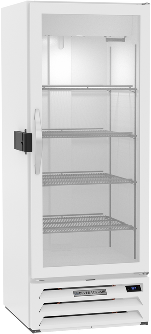 Beverage-Air - 24" MarketMax White IQ Merchandiser Refrigerator w/ 1 Swing Glass Door - MMR12HC-1-W-IQ