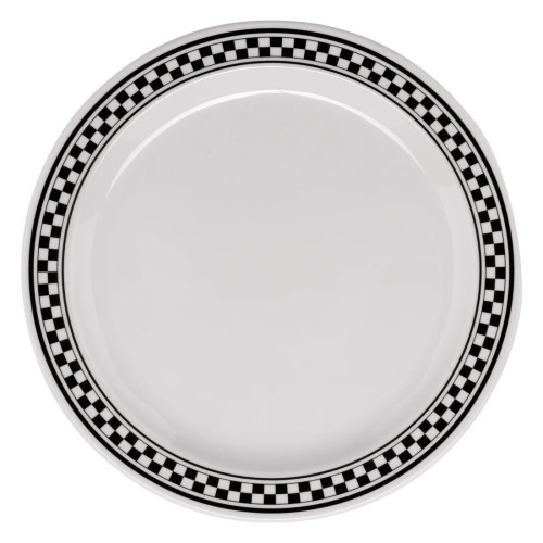 G.E.T - Diamond Chexers 10.5" Wide Rim Plate (12 Per Case) - WP-10-X