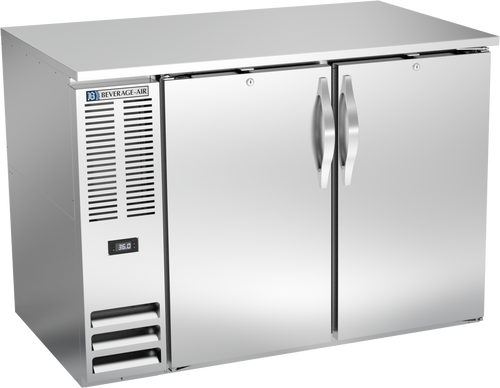 Beverage-Air - 48" Stainless Steel Food Rated Back Bar w/ 2 Solid Swing Doors - BB48HC-F-S