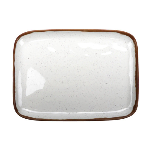 G.E.T - Rustic Mill 12" x 7.5" Irregular Rectangular Platter (12 Per Case) - CS-117-RM