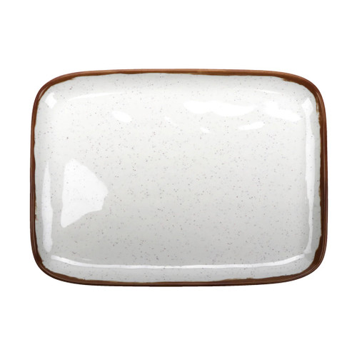 G.E.T - Rustic Mill 12.75" x 9.5" Irregular Rectangular Platter (12 Per Case) - CS-119-RM