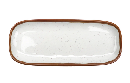 G.E.T - Rustic Mill 14" x 5.5" Irregular Rectangular Platter (12 Per Case) - CS-146-RM