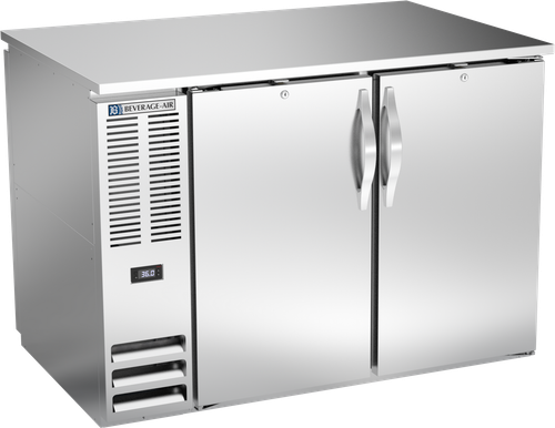 Beverage-Air - 48" Stainless Steel Pass-Thru Back Bar Refrigerator w/ 4 Solid Swing Doors - BB48HC-PT-S