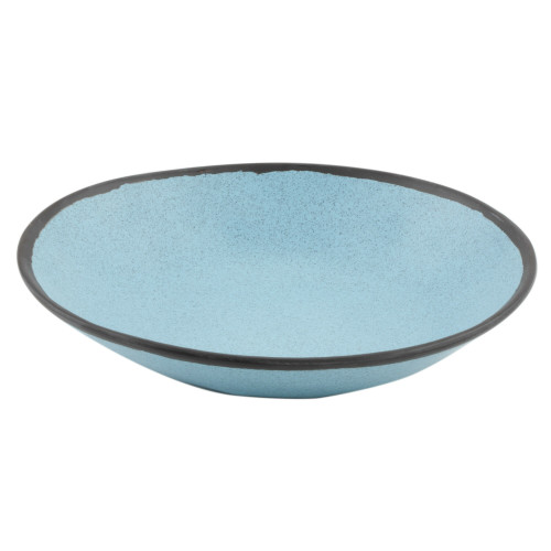 G.E.T - Pottery Market Matte 41.6 oz Speckled Grayish Blue Large Salad Bowl (12 Per Case) - B-420-GBL