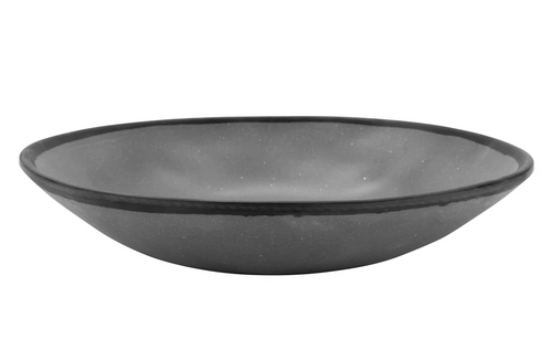 G.E.T - Pottery Market Matte 41.6 oz Speckled Gray Large Salad Bowl (12 Per Case) - B-420-GR