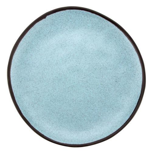 G.E.T - Pottery Market Matte 10.5" Speckled Grayish Blue Round Coupe Dinner Plate (12 Per Case) - CS-100-GBL