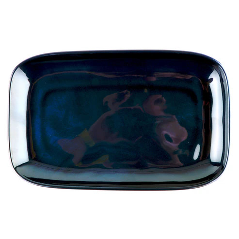 G.E.T - Cosmo 12" x 7.5" Blue Irregular Rectangular Platter (12 Per Case) - CS-117-CSB