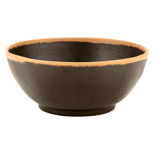 G.E.T - Pottery Market Glazed 32 oz Brown Large Salad Bowl (12 Per Case) - B-303-BR