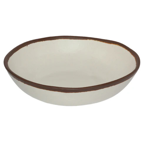 G.E.T - Pottery Market Glazed 48 oz Cream Large Salad Bowl (12 Per Case) - B-310-CRM