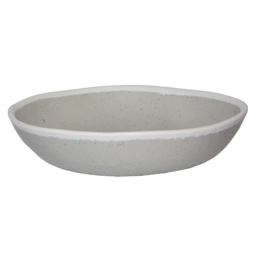 G.E.T - Pottery Market Glazed 48 oz Dove Gray Large Salad Bowl (12 Per Case) - B-310-DVG