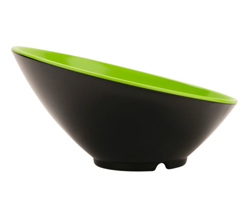 G.E.T - Brasilia 24 oz Black/Green Cascading Bowl (6 Per Case) - B-792-G/BK
