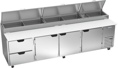 Beverage-Air - 119" Pizza Prep Table w/ 3 Doors & 2 Drawers - DPD119HC-2