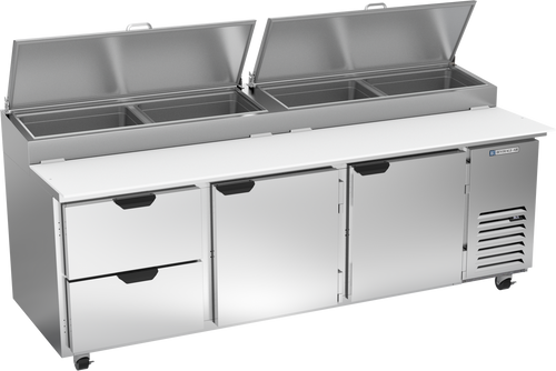 Beverage-Air - 93" Pizza Prep Table w/ 2 Doors & 2 Drawers - DPD93HC-2
