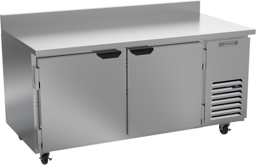 Beverage-Air - 67" Mobile Worktop Refrigerator w/ 2 Solid Swing Doors - WTR67AHC