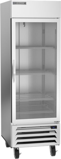 Beverage-Air - 27" Horizon Stainless Steel Reach-In Refrigerator w/ 1 Glass Swing Door - HBR23HC-1-G