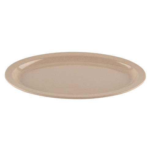 G.E.T - SuperMel 15.75" x 11" Sandstone Oval Platter (12 Per Case) - OP-616-S