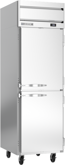 Beverage-Air - 26" Horizon Stainless Steel Reach-In Freezer w/ 2 Solid Swing Half Doors - HF1HC-1HS