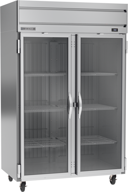 Beverage-Air - 52" Horizon Stainless Steel Reach-In Freezer w/ 2 Glass Swing Doors - HF2HC-1G