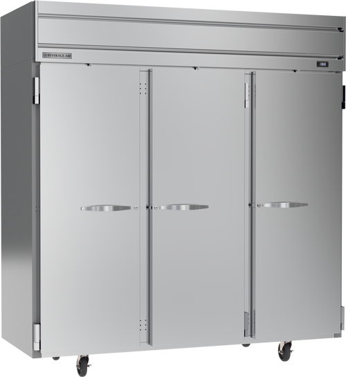 Beverage-Air - 78" Horizon Stainless Steel Reach-In Freezer w/ 3 Solid Swing Doors - HF3HC-1S