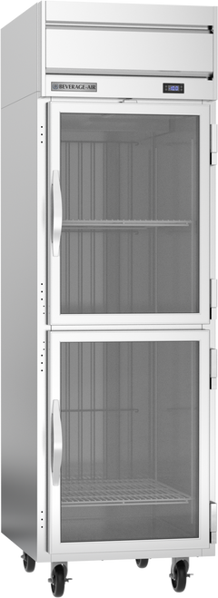 Beverage-Air - 26" Horizon Stainless Steel Reach-In Freezer w/ 2 Glass Swing Half Doors - HFP1HC-1HG